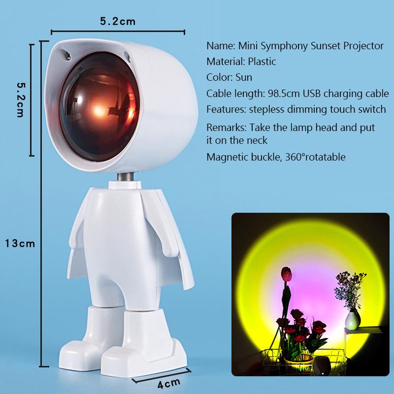 Night Light Sunset Projector Lamp Robot Atmosphere Lights