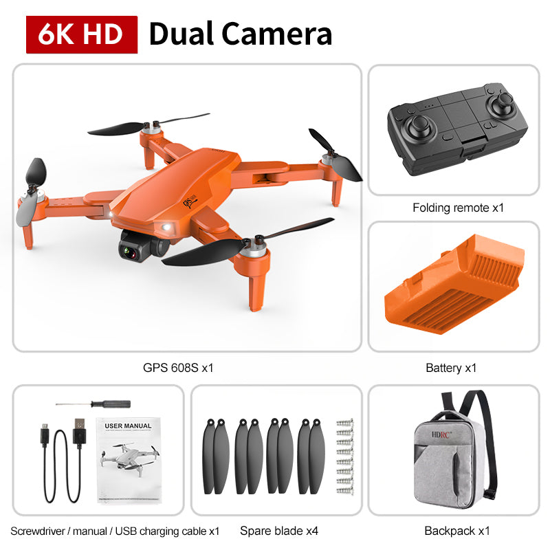 6K Dual Camera Drone 5G Signal GPS Foldable UAV Drone