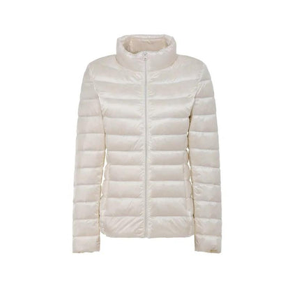 Women's Light Weight Multicolor Stand up Collar Down Jacket