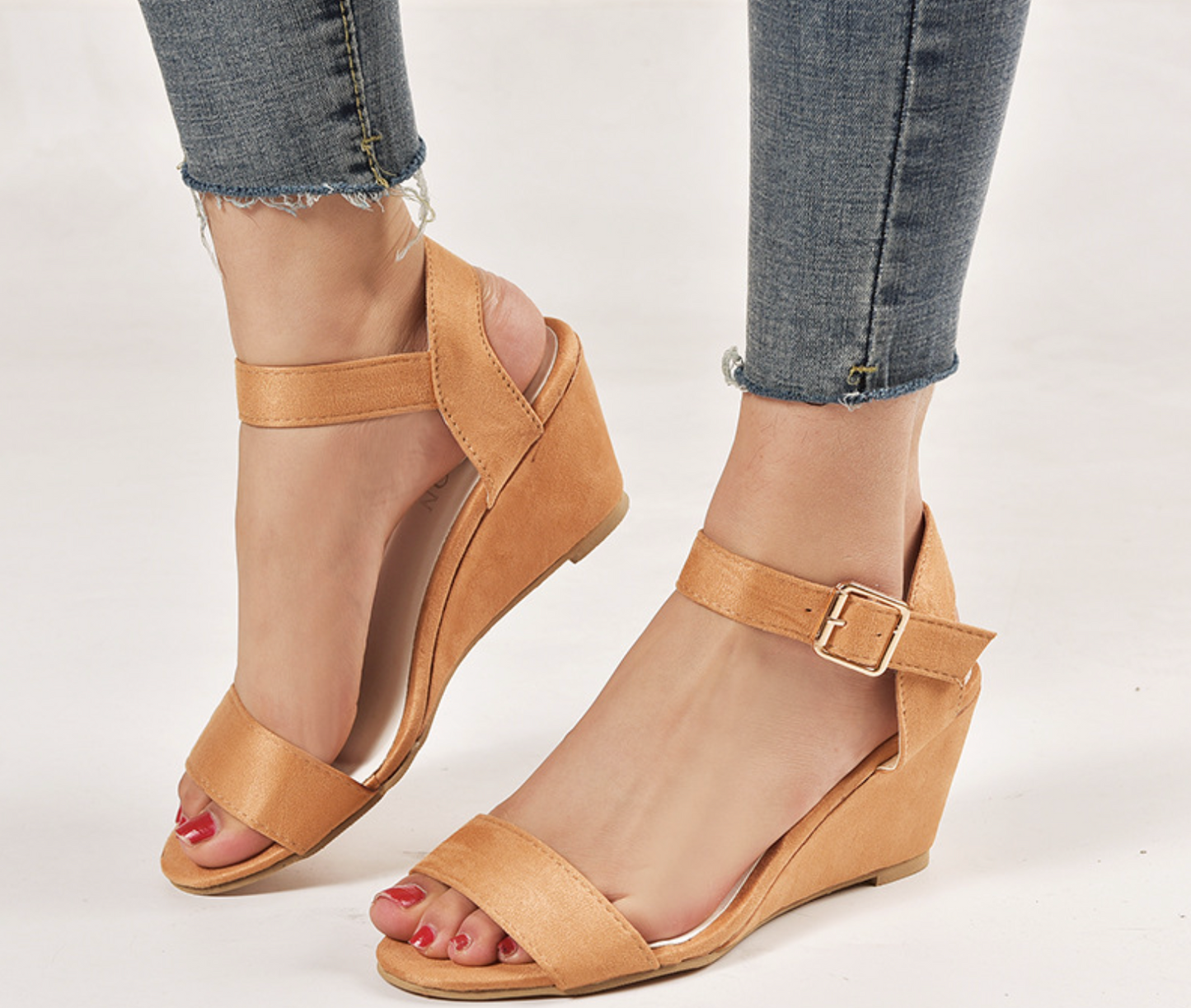 Womens One Piece Large Size Buckle Sandals