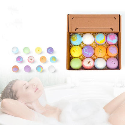 12 Pieces Bath Bombs Balls with Bath Salt Bath Essential Oil