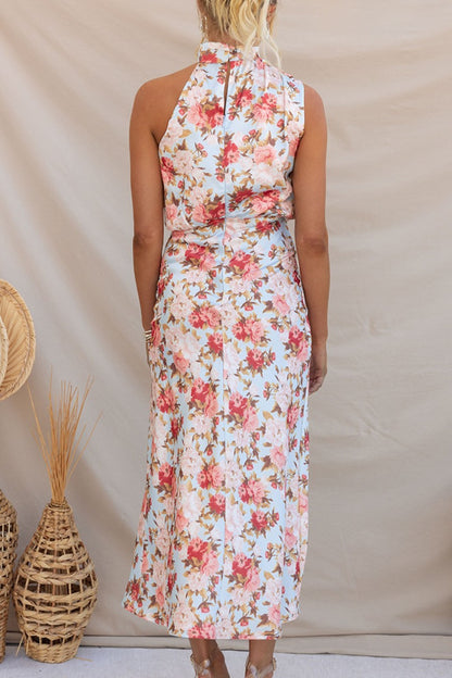 Sleeveless Floral Maxi Dress For Women