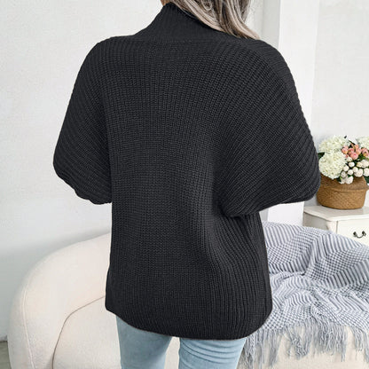 Casual Solid Knit Cardigan For Women