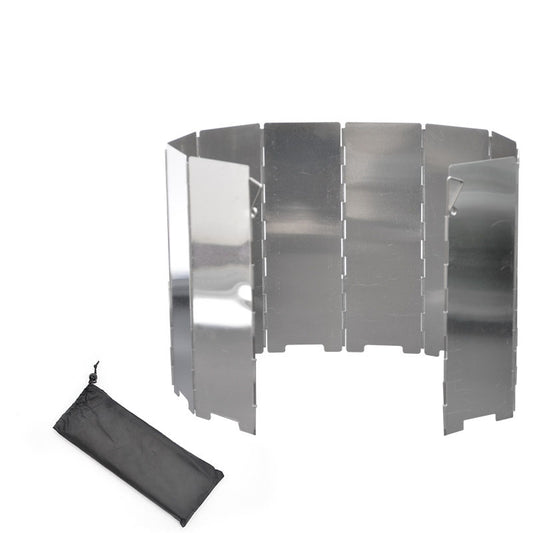 Outdoor Camping Stove Windshield Ultra-light Aluminum Alloy Folding Windshield