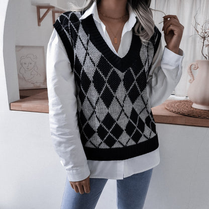 Casual Loose Sleeveless Sweater For Women