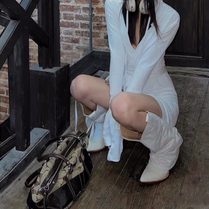2022 Denim Modern Y2K Tall Boots For Women
