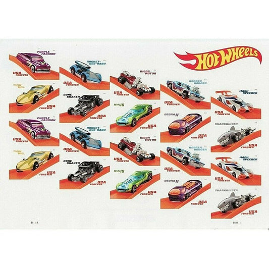 (2018) USPS Hot Wheels Stamps