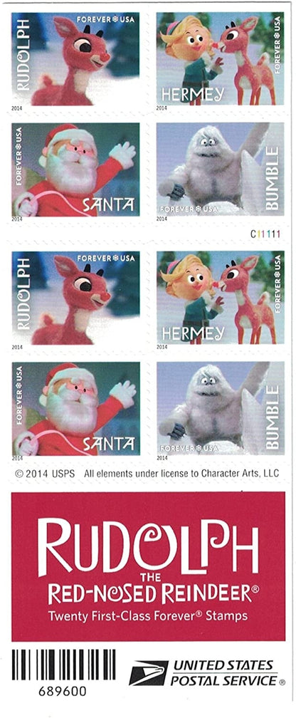 USPS Rudolph the Red-Nosed Reindeer Forever Stamps