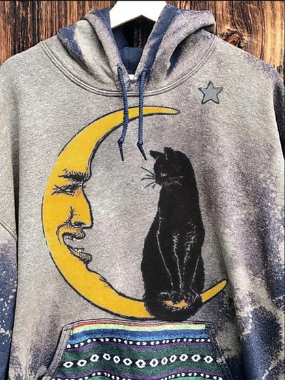 Cat Print Women's Sweater Hoodie Sweatshirt