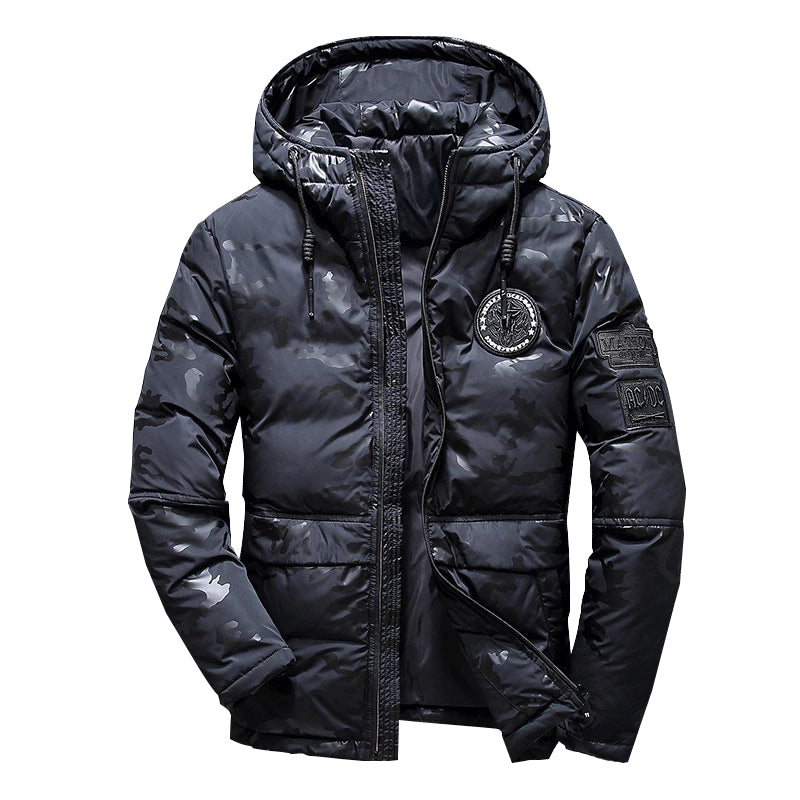 Men's Winter Hooded Outdoor Track Jacket