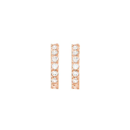 18k Gold Plated Earring Cubic Mini Hoops