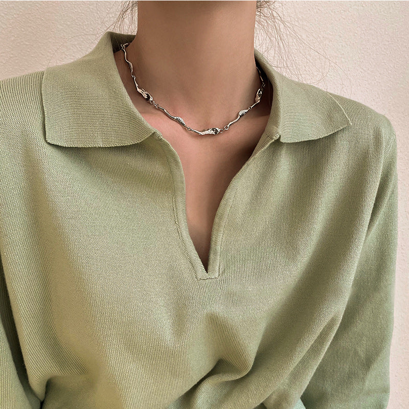 INS Hip Hop Simple Short Temperament Clavicle Chain