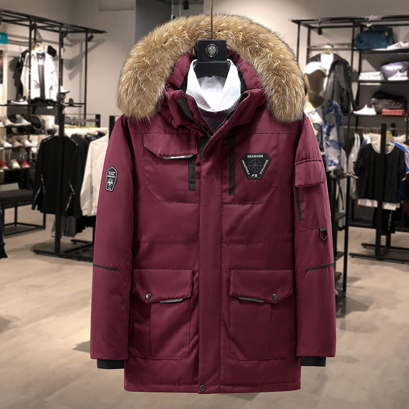 Men's Jacket Warm Down Padded Hooded Jacket
