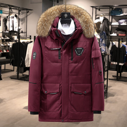 Men's Jacket Warm Down Padded Hooded Jacket