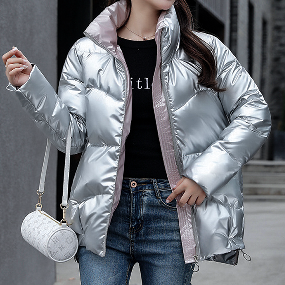 Lightweight Glossy Thick Coat For Winter Women
