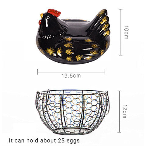 Personality Wrought Iron Egg Cage Sundries Snack Storage Basket