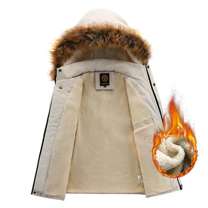 Men's Fleece Outdoor Bomber Hooded Jacket