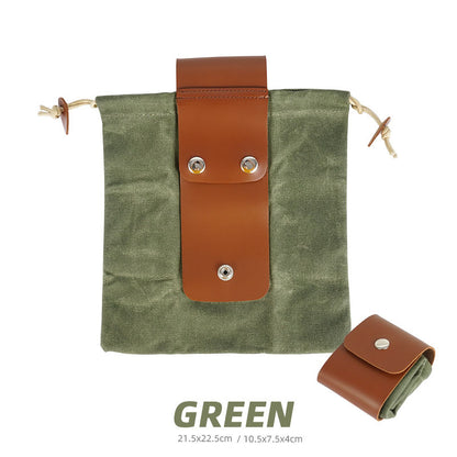 Outdoor Waist Hanging Drawstring Foldable Portable Picking Bag