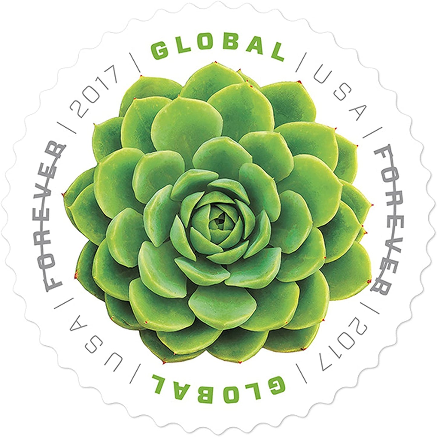 (2017) USPS Global Green Succulent International Forever Stamps