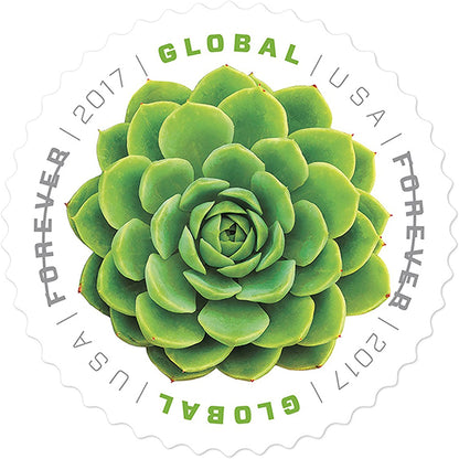 (2017) USPS Global Green Succulent International Forever Stamps