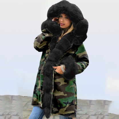 Women Fur Collar Coat Winter Coat