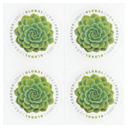 (2017) USPS Global Green Succulent International Forever Stamps