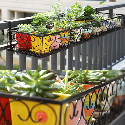 Balcony Flower Stand With Screw Hanging Balcony Railing Flower Pot