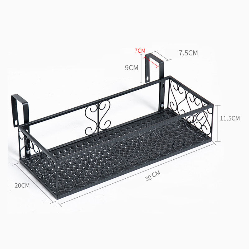 Balcony Flower Stand With Screw Hanging Balcony Railing Flower Pot