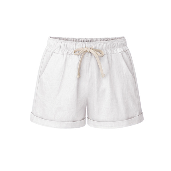 Women's Solid Color Casual Cotton Linen Shorts Pants