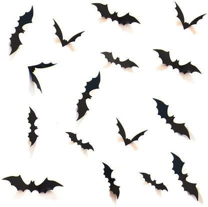 Halloween Party Supplies PVC 3D Decorative Scary Bats Wall Decal Wall Sticker