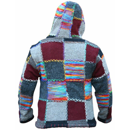 Men's Cardigan Jacket Winter Sweater Color Stitched Cardigan Coat
