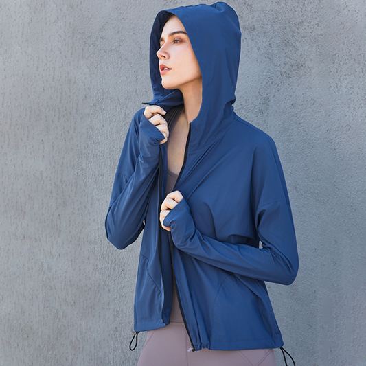 Women's Long Sleeve Hooded Sports Jacket