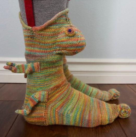 Christmas Knit Crocodile Socks