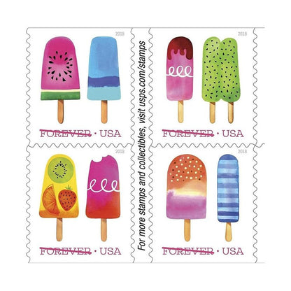 (2018) USPS Ice Cream Self Forever Stamps