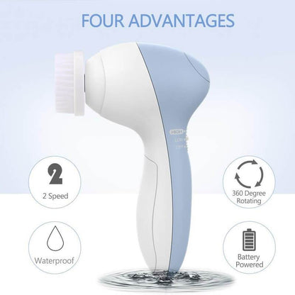 7 In 1 Facial Brush Waterproof Facial Cleansing Brush Set