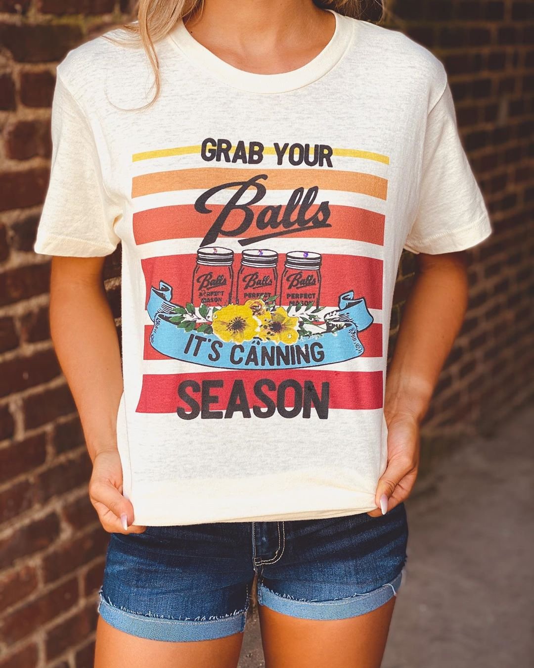 Grab Your Balls It's Canning Season Women's Graphic T-Shirt