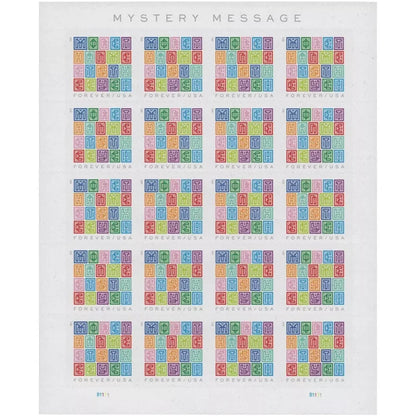 (2021) USPS Mystery Message Forever Postage Stamps