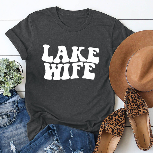 LAKE WIFE Casual Bachelorette Party T-Shirt