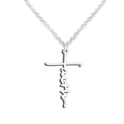 Faith Cross Necklace Exquisite Ring