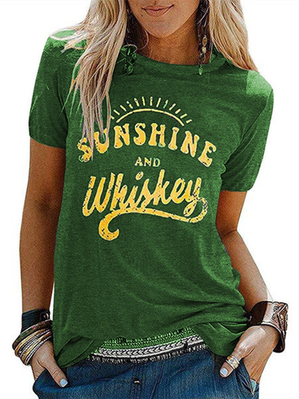 Women's T-Shirt Sunshine And Whiskey Tee