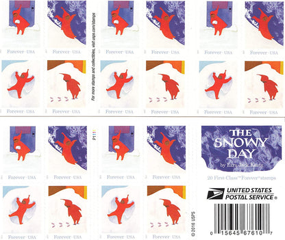 (2017) USPS Snowy Day Forever Postage Stamps