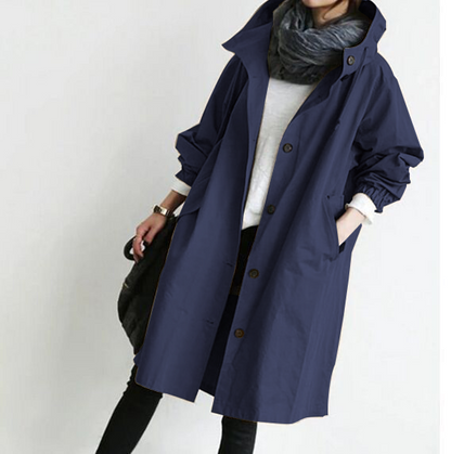 Fall Long Hooded Jacket For Women
