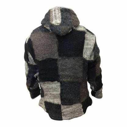 Men's Cardigan Jacket Winter Sweater Color Stitched Cardigan Coat