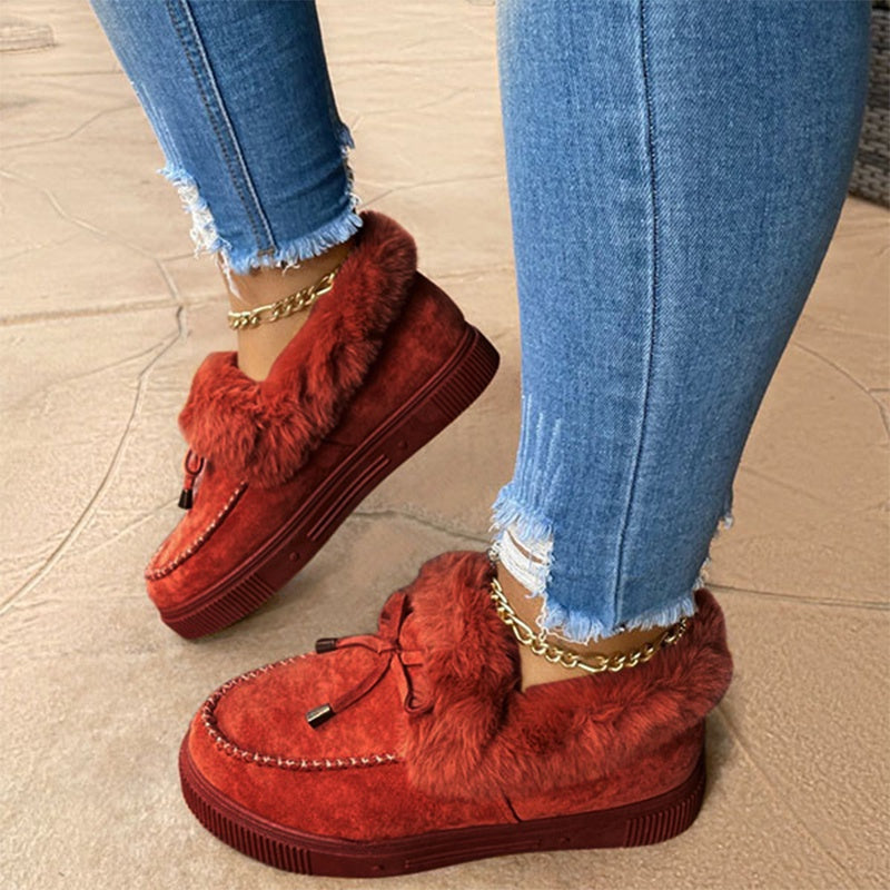Thick Bottom And Velvet Thick Warm Cotton Shoes Women Snow Boots