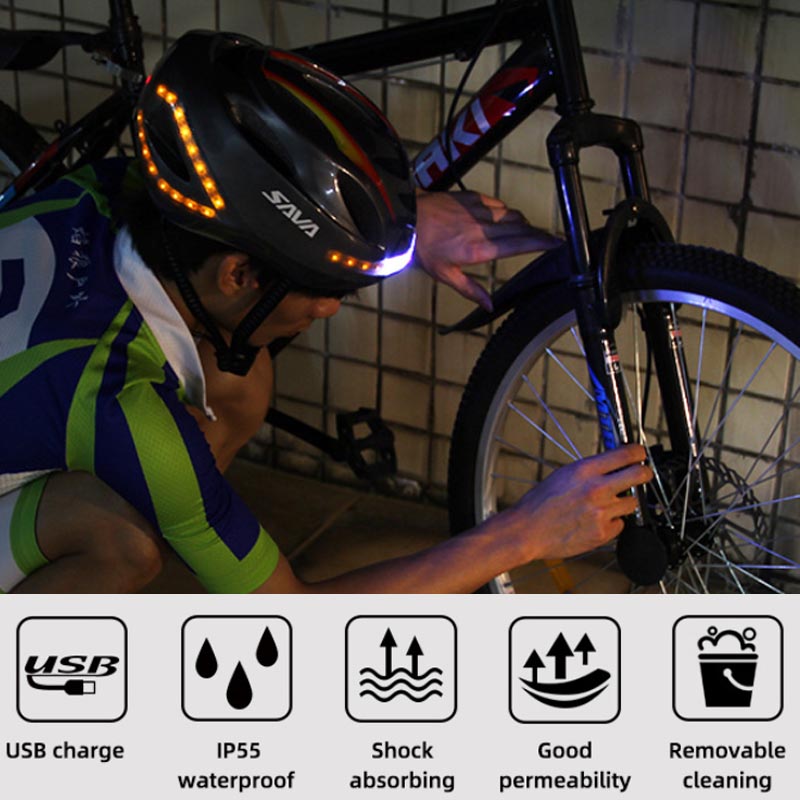 Bicycle Helmet With Light Electric Scooter Smart Steering Helmet
