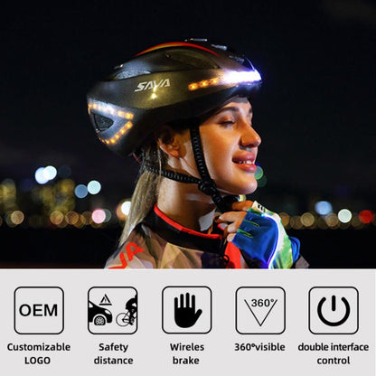 Bicycle Helmet With Light Electric Scooter Smart Steering Helmet