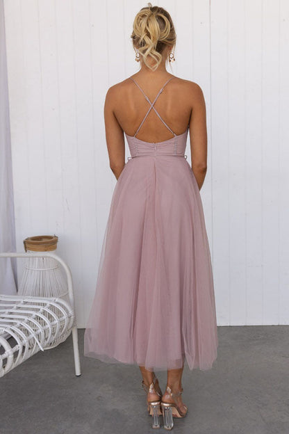 Women's Princess Chiffon Suspenders Party Maxi Dress