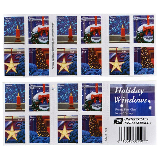 (2016) USPS Holiday Windows Forever Stamps