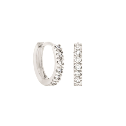 18k Gold Plated Earring Cubic Mini Hoops
