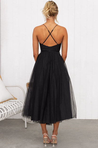 Women's Princess Chiffon Suspenders Party Maxi Dress